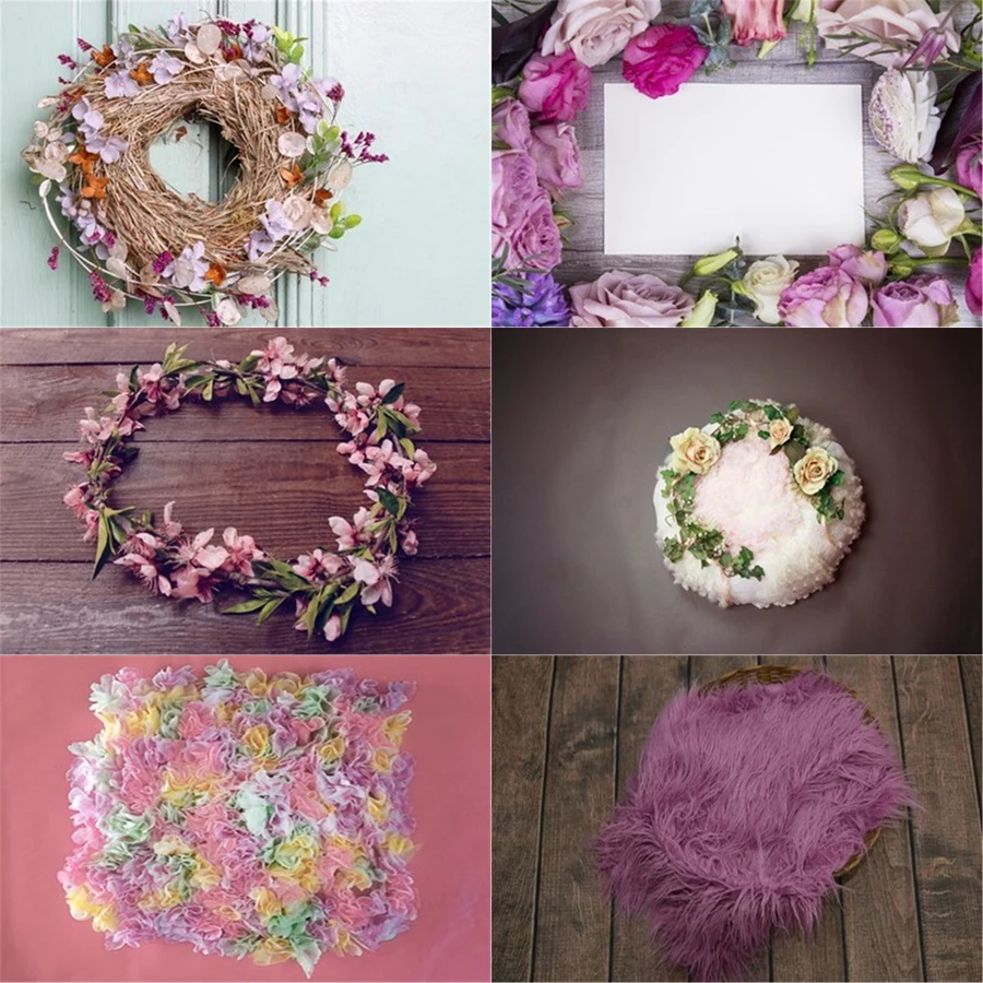 Реквизит для фотостудии Nitree фон фотосъемки новорожденных мягкий с изображением