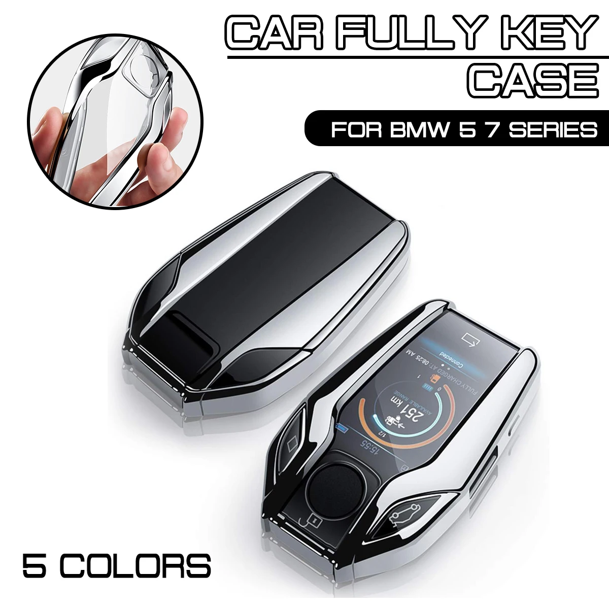 

Car LED Display TPU Full Key Case Key Cover Case for BMW 5 7 series G11 G12 G30 G31 G32 i8 I12 I15 G01 X3 G02 X4 G05 X5 G07 X7