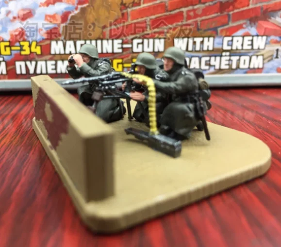 Супер мини 1 / 72 мировая война Germman зимний тяжелый пулемет готовая