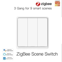 2021 tuya zigbee battery powered automation switch smart home switch 1 3 gang tuya app wireless control push button controller