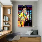 Абстрактная портретная Художественная Картина на холсте Брюса Ли постеры и принты мастер китайского кунг-фу Настенная картина для декора гостиной
