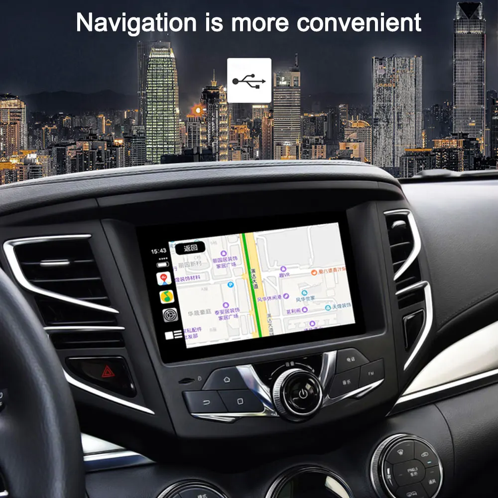 Автомобильная навигационная приставка Android USB-модуль Carplay подключение телефона