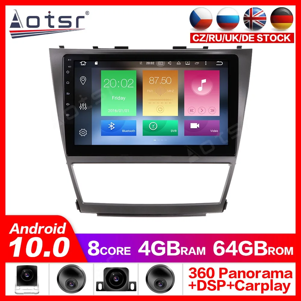 Android 10 0 GPS навигация радио dvd-плеер для Toyota Camry 2006-2011 видео плеер стерео Headuint