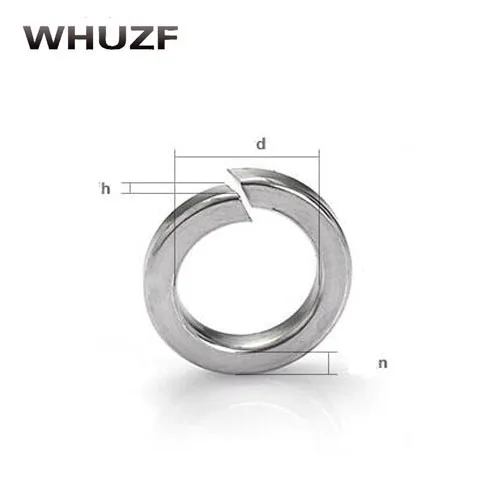 100pcs GB93 M1.6 M2 M2.5 M3 M4 M5 M6 M8 M10 M12 M14 M16 M18 M20 M22 304 Stainless Steel Spring Washer Split Lock Washers | Обустройство