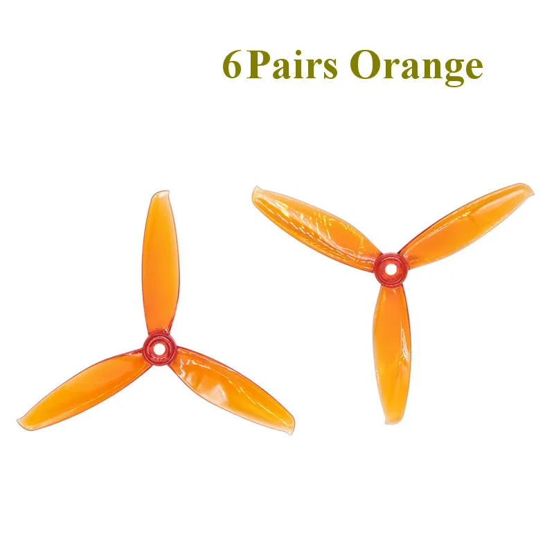 6 Pairs Orange 24 шт./, 12 пар носочков на Gemfan Windancer 5043 5x4,3 5 дюймов 3-лопастной пропеллер M5 по часовой стрелке и против часовой стрелки для Радиоуправляемый гоночный Дрон с видом от первого лица запасные Запчасти - Цвет: 6 Pairs Orange