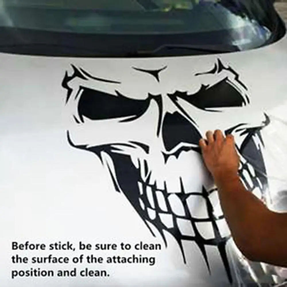 Car Sticker and Decals Reflective Skull Skeleton Hood Decal Rear Vinyl Side Door For Auto Window | Автомобили и мотоциклы