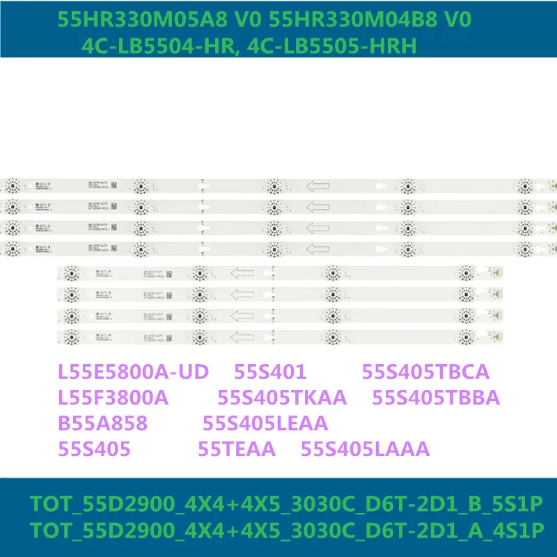 

TCL 4C-LB5504-HR / 4C-LB5505-HR Светодиодная лента-подсветка (8) PCS for 55S405LEAA 55S405TKAA