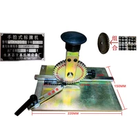 hand beat type label printer manual metal sign marking machine with digital letter round steel word wheel