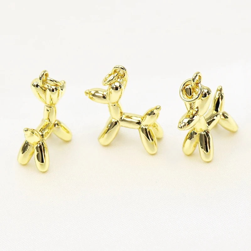 

12 Pcs Gold tiny Balloon dog pendant Necklace Gold Jewelry Pendant Necklace Accessories Jewelry Necklace Gift 7433