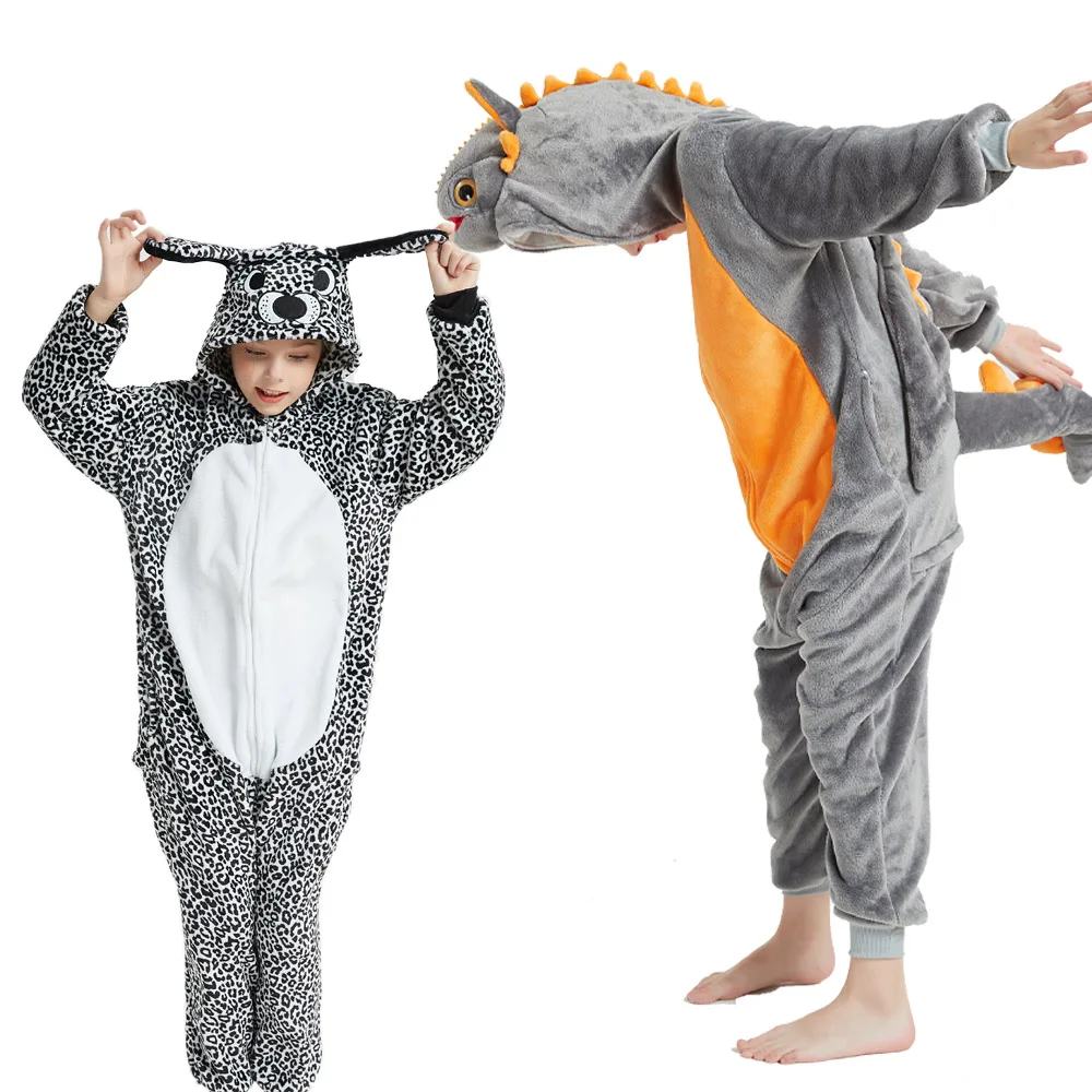 Детские пижамы с единорогом кигуруми детские рисунками животных комбинезоны