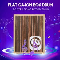 walter compact travel cajon box drum flat hand drum percussion instrument with adjustable strings carrying bag
