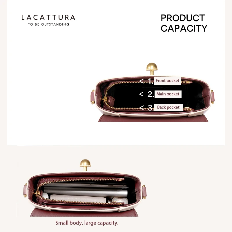 LACATTURA 2019 Маленькая женская сумка мешок модные сумки через плечо дизайнерские