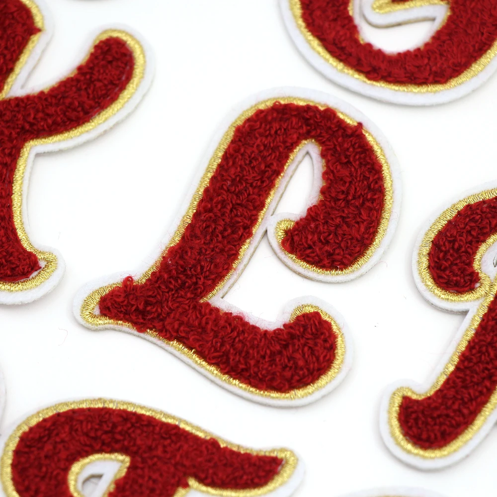1 шт. нашивка с красными буквами железные нашивки для одежды 3D буквы алфавит