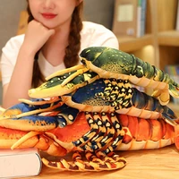 lovely plush lobster doll high simulation vivid expression decorative toy ocean animal plush lobster doll for children