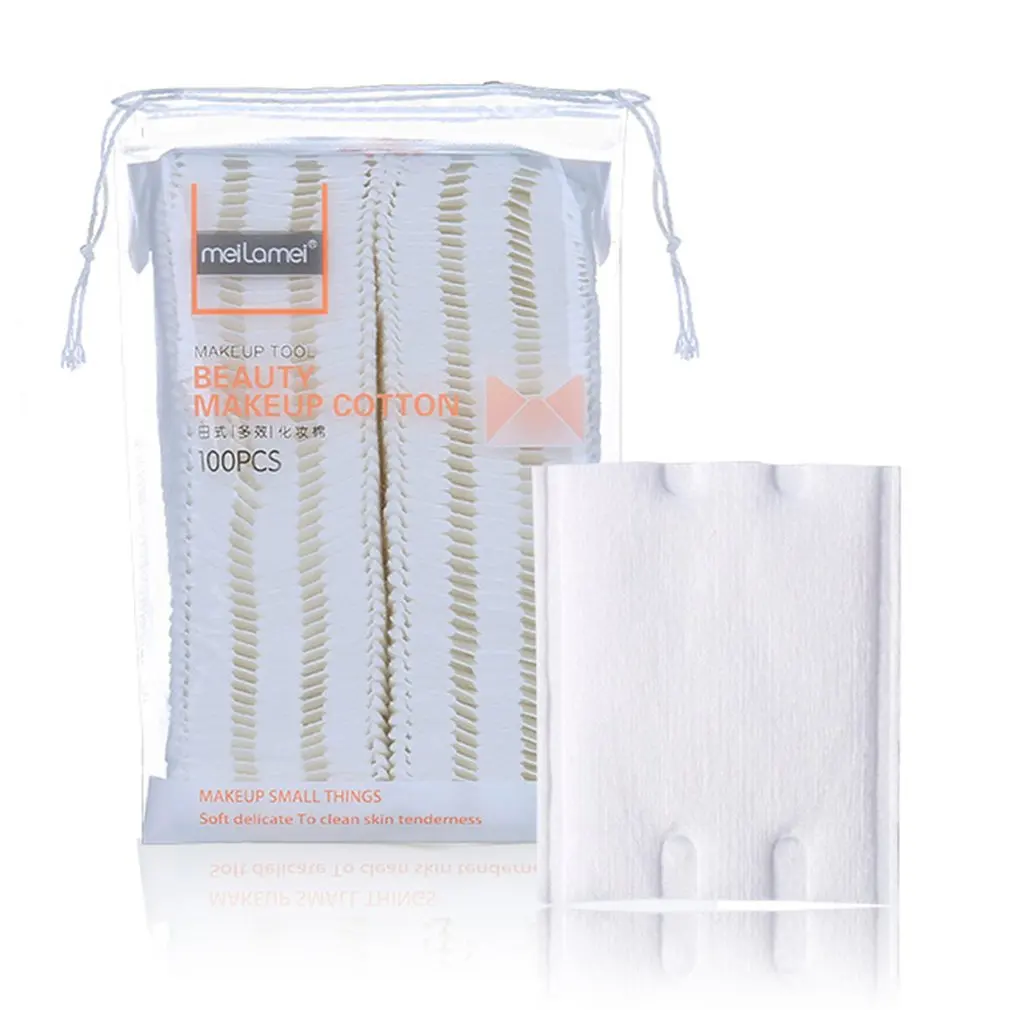 

100pcs Non-woven Cotton Makeup Cleaning Cotton Moisturizing Facial Attirer Cotton Pad Daily Tool Soft Cleaning Oil Cotton
