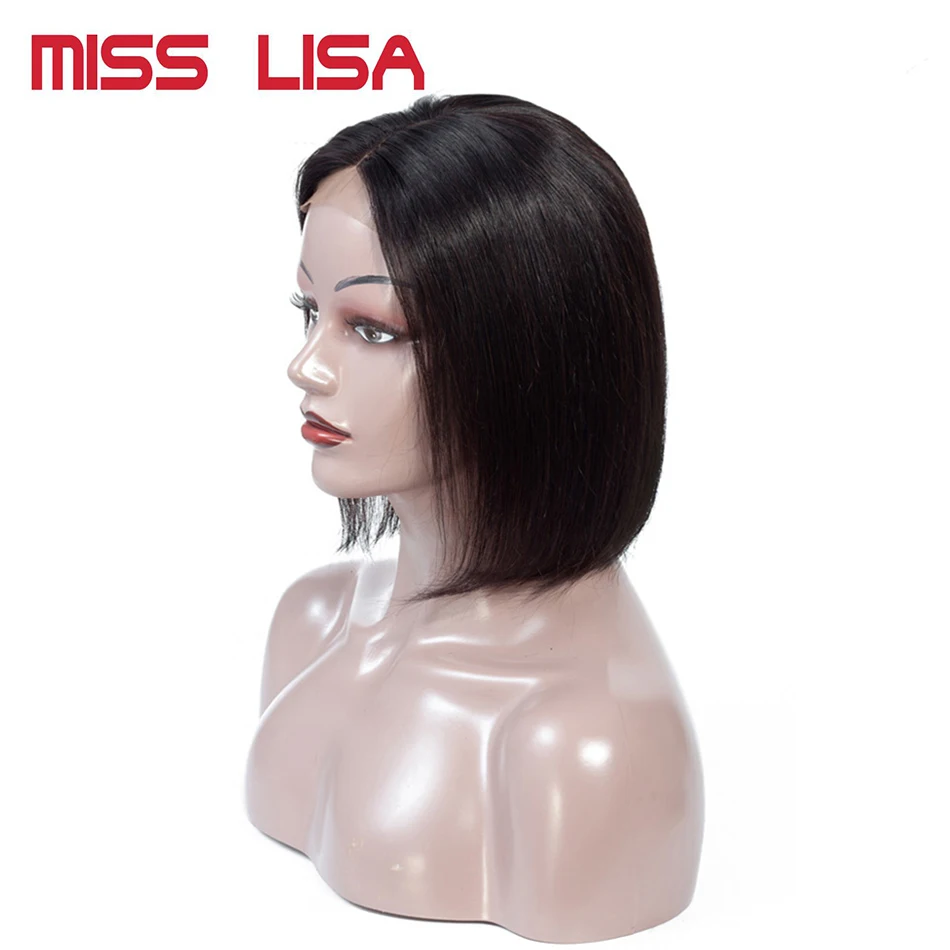 

Прямые короткие парики боб, парики из человеческих волос, парик на сетке спереди, прямые парики на сетке спереди, малазийские парики с сеткой спереди, парики из человеческих волос Miss Lisa