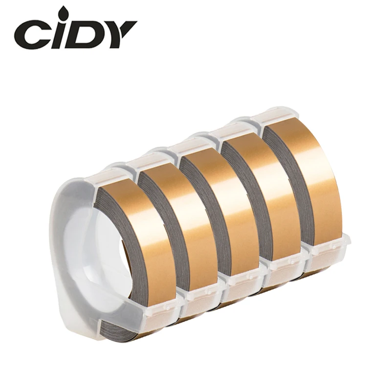 CIDY 5 рулонов цвет шампанского золотого цвета совместимый с DYMO 3D пластиковые