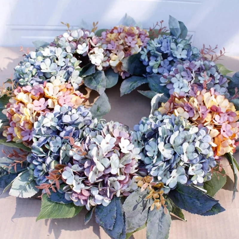 

Hydrangea Wreath Wedding Wreath Flower Christmas Garland Home Door Decoration