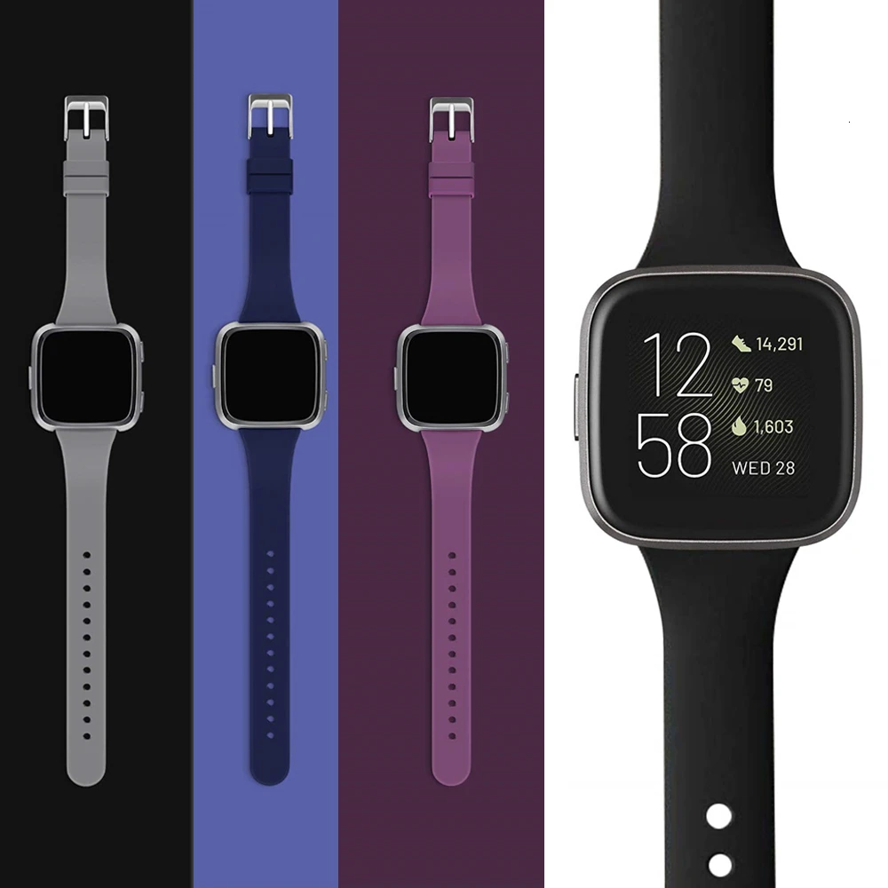 Сменный ремешок для мужчин и женщин тонкий силиконовый часов Fitbit Versa 2 |