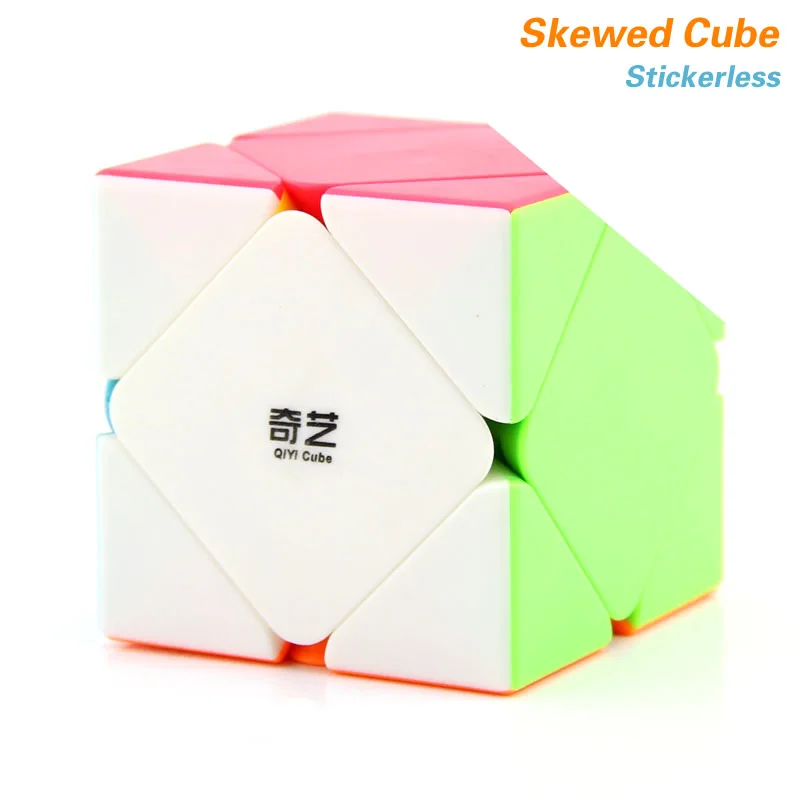 Skewed-Stickerless QiYi Pyraminxeds Megaminxeds SQ-1 Mastermorphix 3x3x3 магический куб, квадрат 1 Skewbes Pyramid speed Cube Пазлы игрушки подарок - Цвет: Skewed-Stickerless