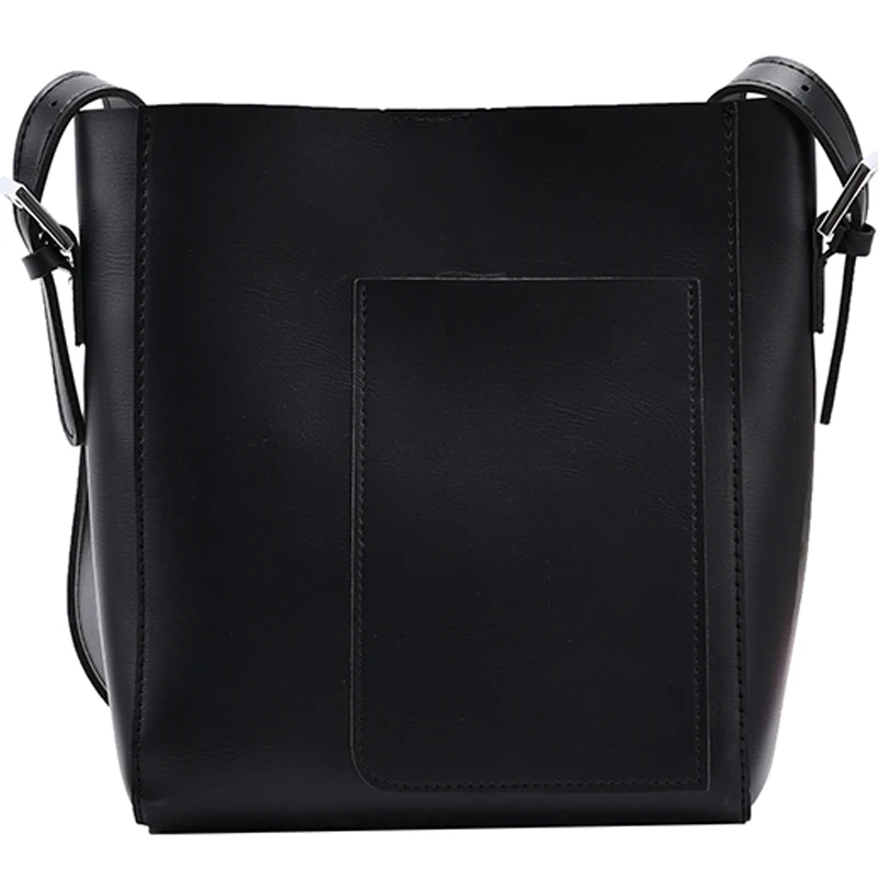 

Vintage Solid color Bucket bag 2020 Fashion New High quality PU Leather Women's Designer Handbag Travel Shoulder Messenger Bag