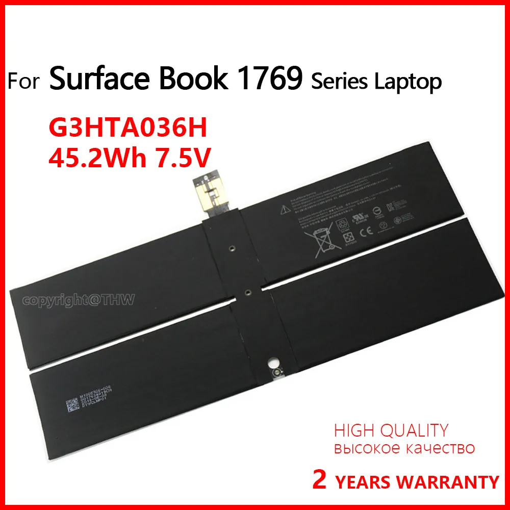 

100% Genuine DYNK01 Laptop battery For Microsoft Surface Laptop 1769 G3HTA036H 7.57V 45.2WH 5970mAh New Batteries