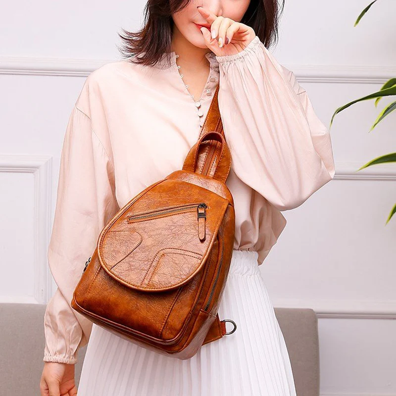 Ladies Travel Backpack Korean 2020 New wild High Quality Multifunctional Casual Soft PU Large Capacity Student School Bag hot |