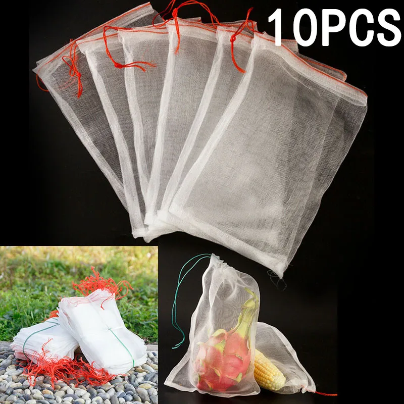 

10Pcs/set Eco-Friendly Reusable Mesh Grocery Fruit Vegetable Food Storage Bags