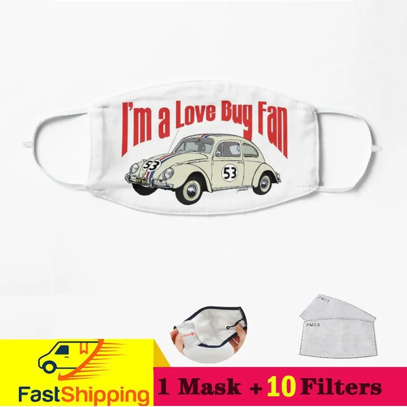 

Респиратор для лица Love Bug Herby goes, моющаяся хлопковая маска для лица, бананы, маска от пыли