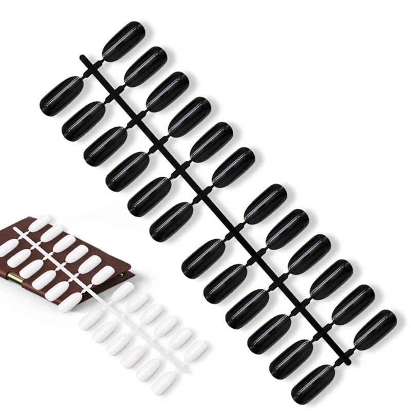 60pcs/120pcs Oval False Nail Tips Polish Gel Color Display Show Shelf Card DIY Practice Chart Palette |