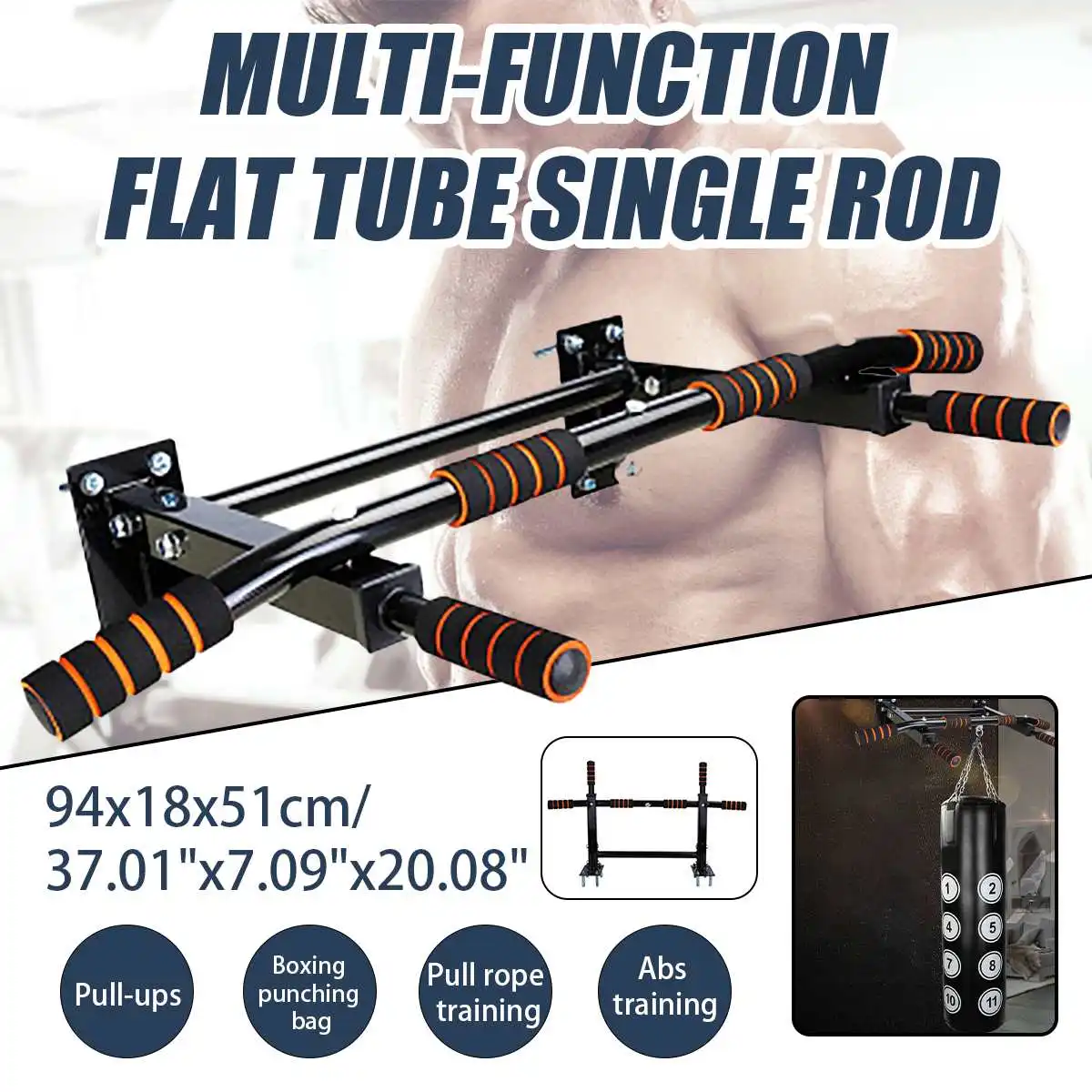 

Horizontal Bars Wall Mounted Steel Home Gym Workout Chin Push Up Pull Up Training Bar Sport Fitness Sit-ups Fitness Equipment