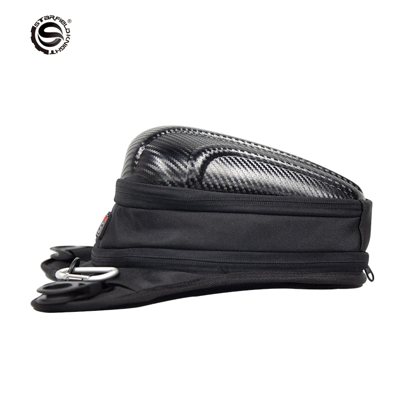 Сумка на бак для мотоцикла из углеродного волокна водонепроницаемая Поясная