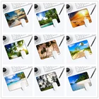 Резиновый коврик для мыши Yuzuoan, нескользящий, в пляжном стиле, для настольного компьютера, планшета