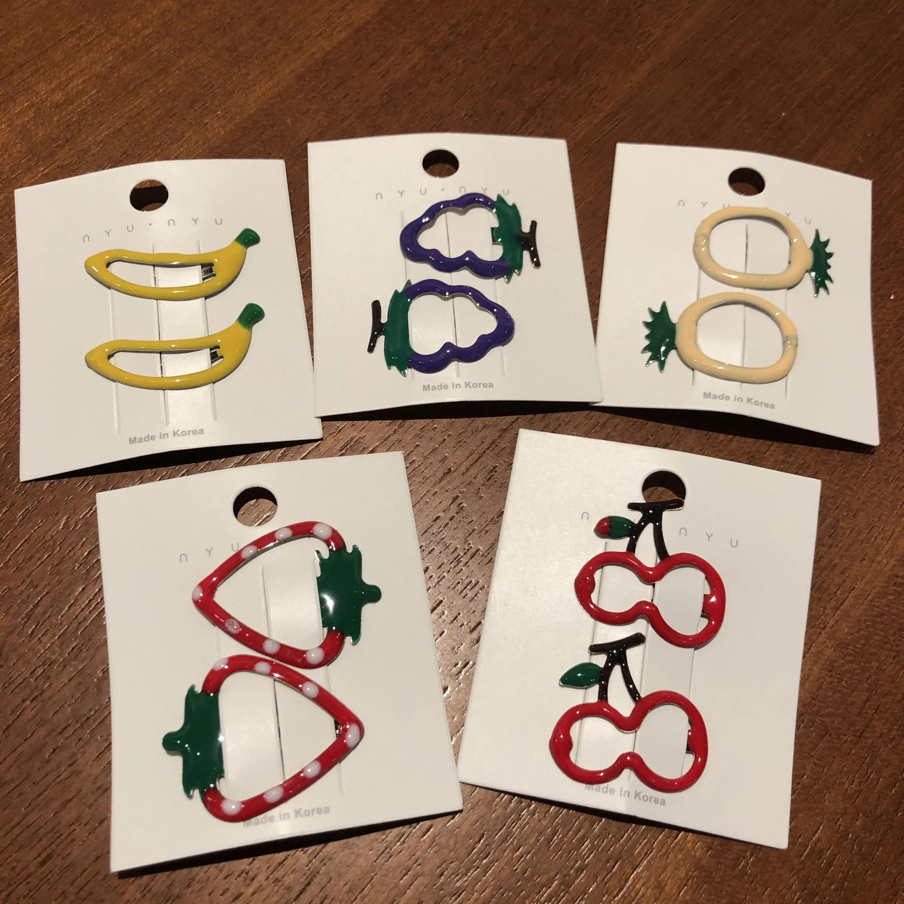 2 шт./лот новинка заколка для волос с фруктовым бананом принтом вишни