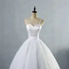 2020 простые белые тюлевые Свадебные платья на бретельках для пляжа, элегантные свадебные платья