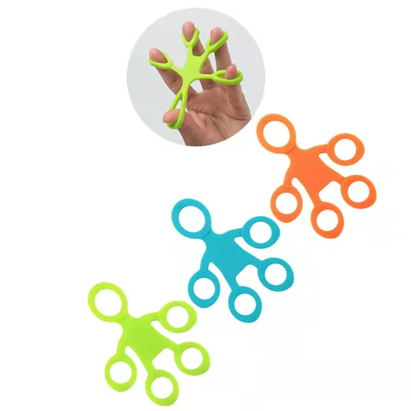 

1PC Finger Grip Silicone Ring Exerciser Antistress Resistance Band Fitness Stretcher 3 Levels Finger Sensory Toy for Autism ADHD