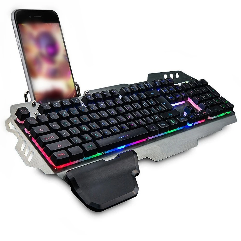 PK 900 104 ключей USB Проводная клавиатура с подсветкой механический тактильные