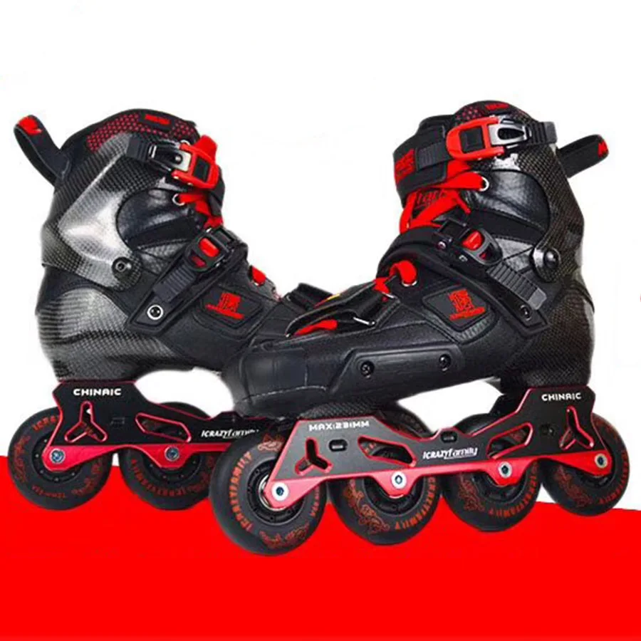 

2020 Crazy Carbon Fiber Professional Slalom Inline Skates Adult Roller Free Skating Shoes Sliding Patines Similar With SEBA IGOR