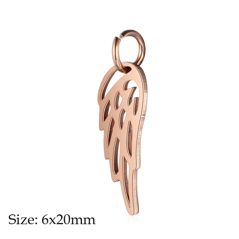 5pcs Rose Gold OM Charms - Stainless Steel Heart, Dog Paw, Sun, Star, and Hamsa Hand Pendants - Wholesale Jewelry Supplies image 6