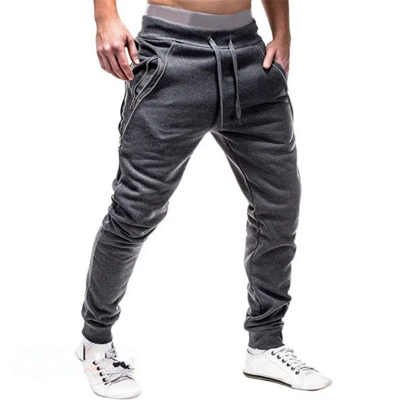 

2021 New Casual Joggers Pants Solid Color Men Elastic Long Trousers Homme Cargo Pants Leggings Sportswear Male Clothing