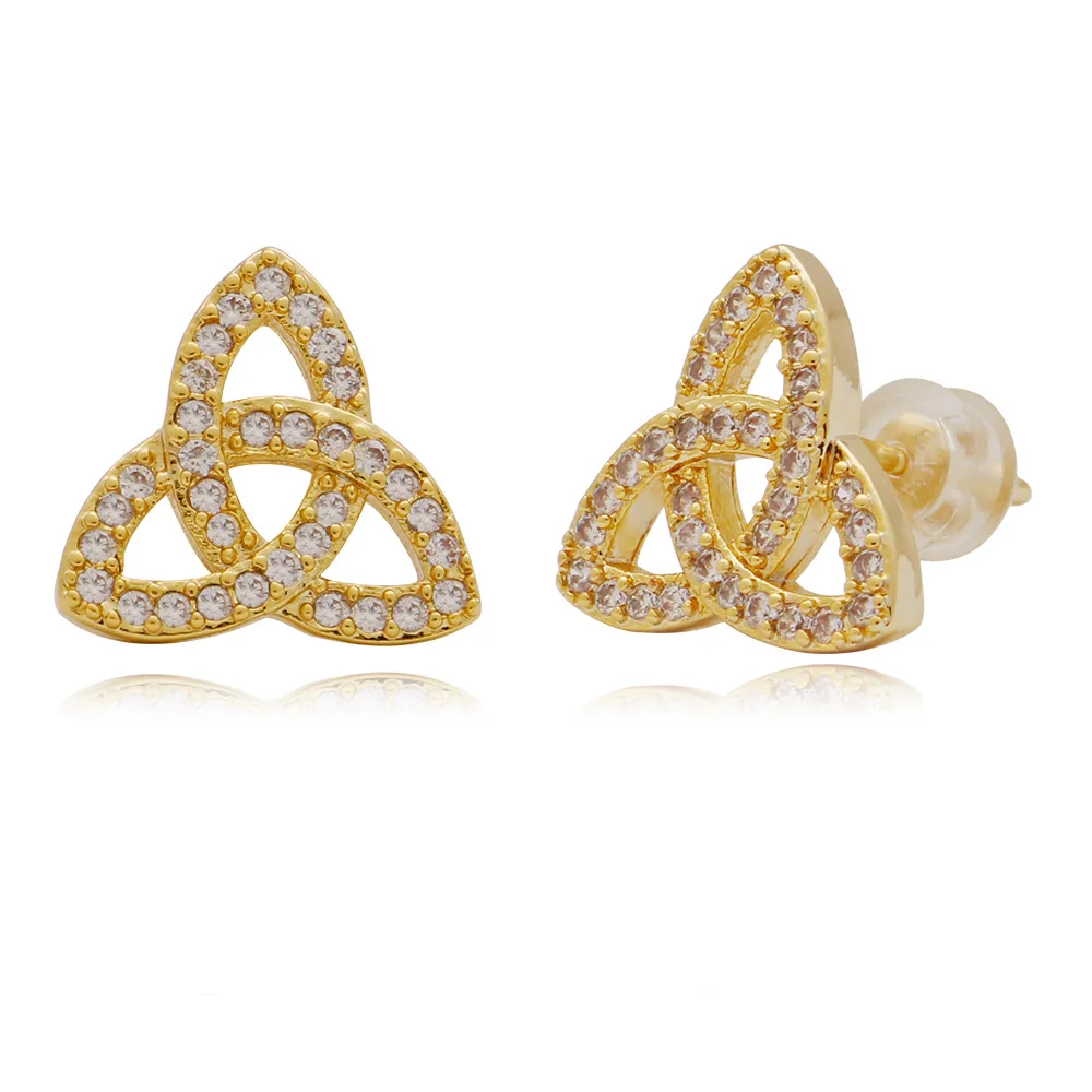 

New Fashion Trend Charms Hip Hop Iced Out Bling Personality Flower Couple Earrings Micro-inlaid Zircon Earrings Jewelry Gift