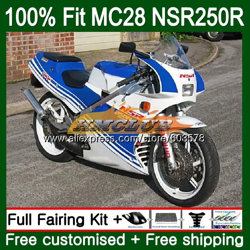 

Injection For HONDA NSR250R 1994 1995 1996 1997 1998 1999 White Blue 102CL.80 MC28 NSR250 R RR NSR 250R 94 95 97 98 99 Fairing