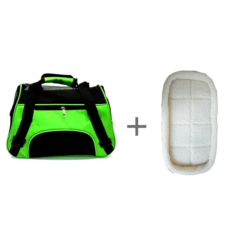 green Wool mat Переносная сумка-переноска для собак, кошек, питомцев, щенков, дорожные сумки, дышащая сетка, маленькая собака, кошка, чихуахуа, переноска, исходящая Сумочка для домашних животных - Цвет: green Wool mat