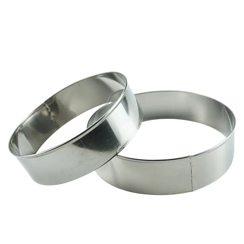 

Adjustable Stainless Steel Cake Mold Salad mould Cookie Fondant Mousse Ring Baking Tool Round Bakeware Cake Decorating Tools