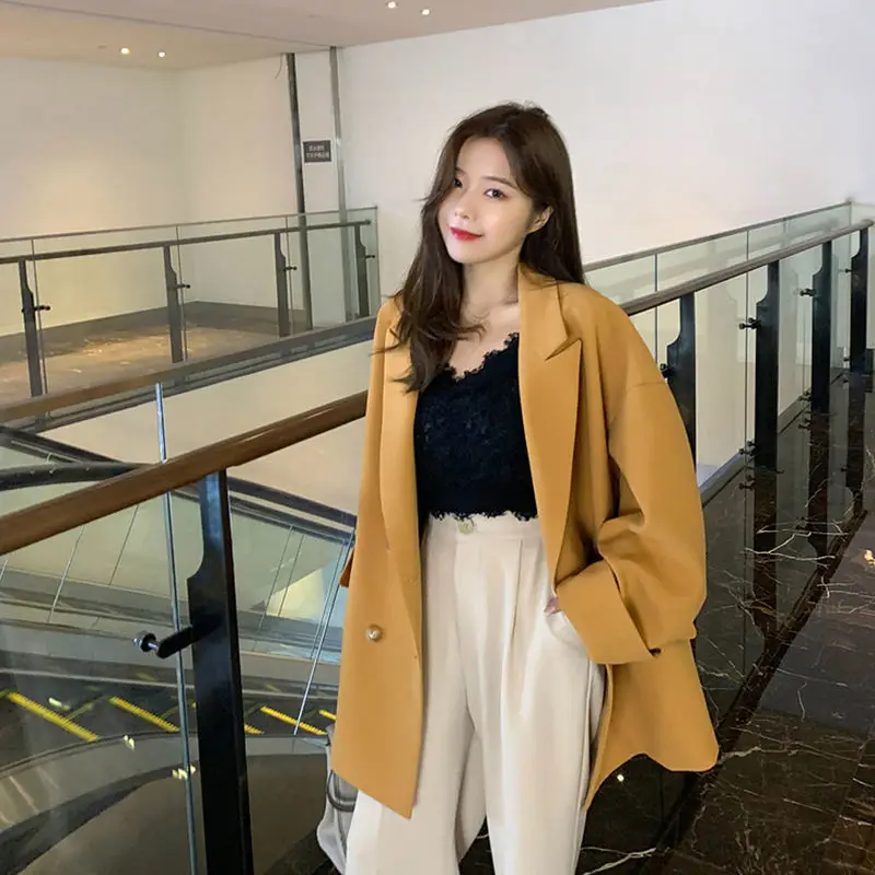 

Mid-length suit women's spring 2021 new French style retro fashion casual Korean hot-selling high-end suit jacket