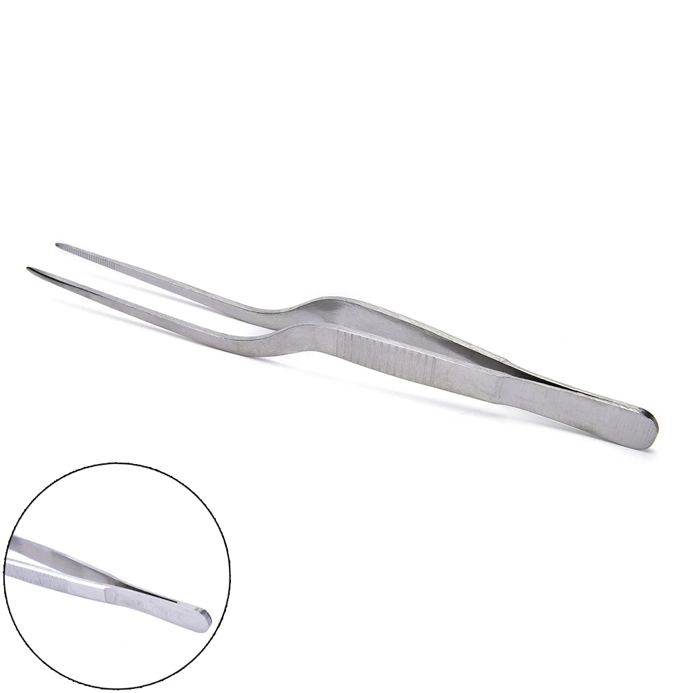 

1Pc Top Quality Stainless Steel Medical Tweezers Professional Ear Cleaner Care Ear-Pick Tool Bending Tweezers Drop Shipping