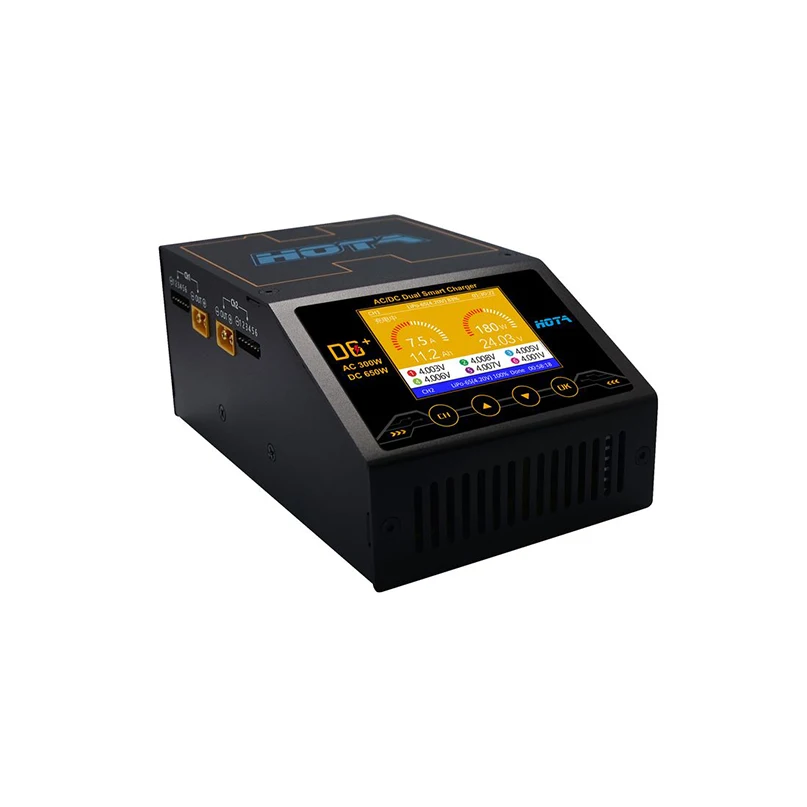 

D6+plus Ac 300w Dc 2x325w 2x15a Dual Channel Smart Battery Charger Discharger Lipo Charger For LiHv/LiPo/LiFe/Lilon/Lixx 1~6S