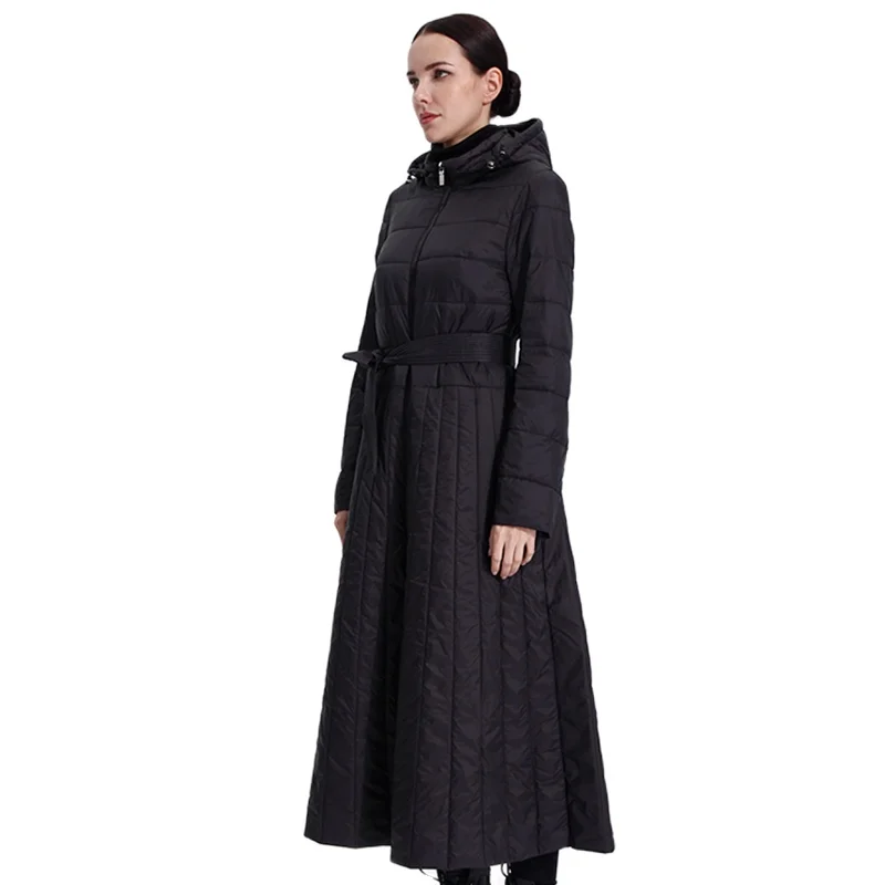 Женская хлопковая куртка ветрозащитная парка тонкое длинное пальто женская