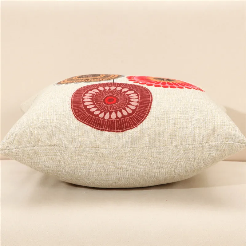 

Fashion Pillow case Cotton Linen Flower Pattern Pillow Cushion Cover for Car Seat And Home Decor Sofa Bed Decorative Pillowcase