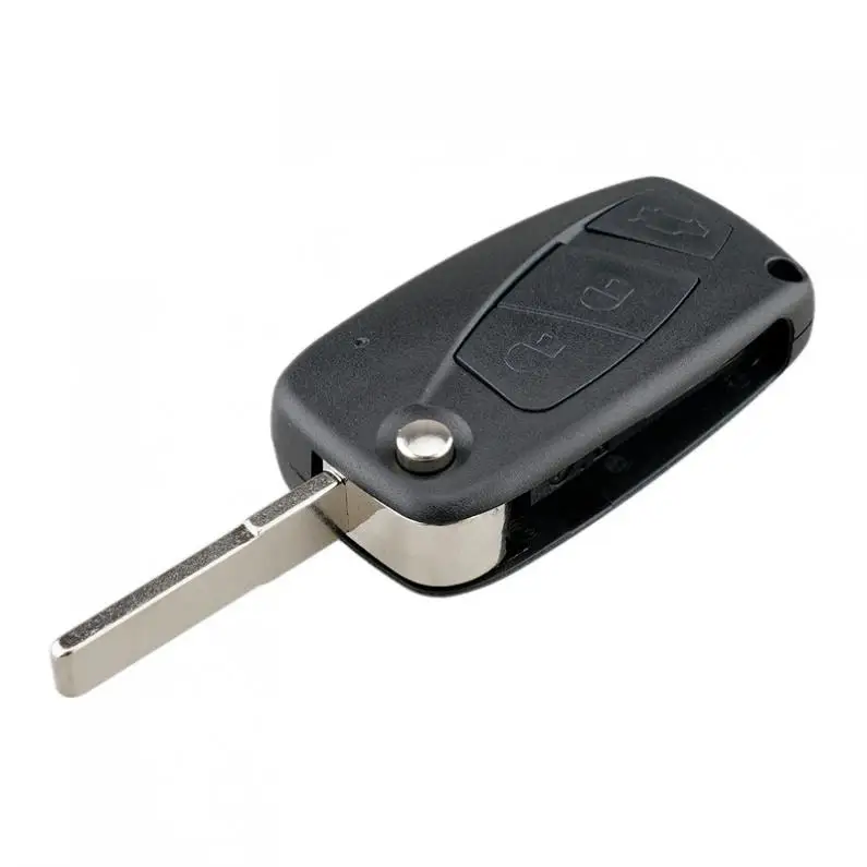 433Mhz 3 Buttons Flip Car Remote Key Fob with PCF7946 Chip Black Fit for Fiat 500 Panda/Punto/Bravo | Автомобили и мотоциклы